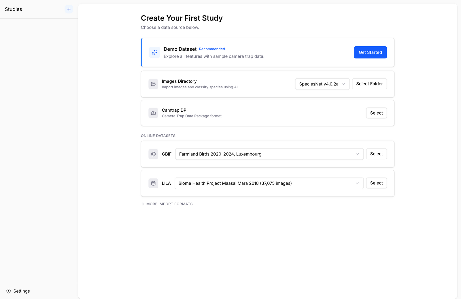 Create your first study